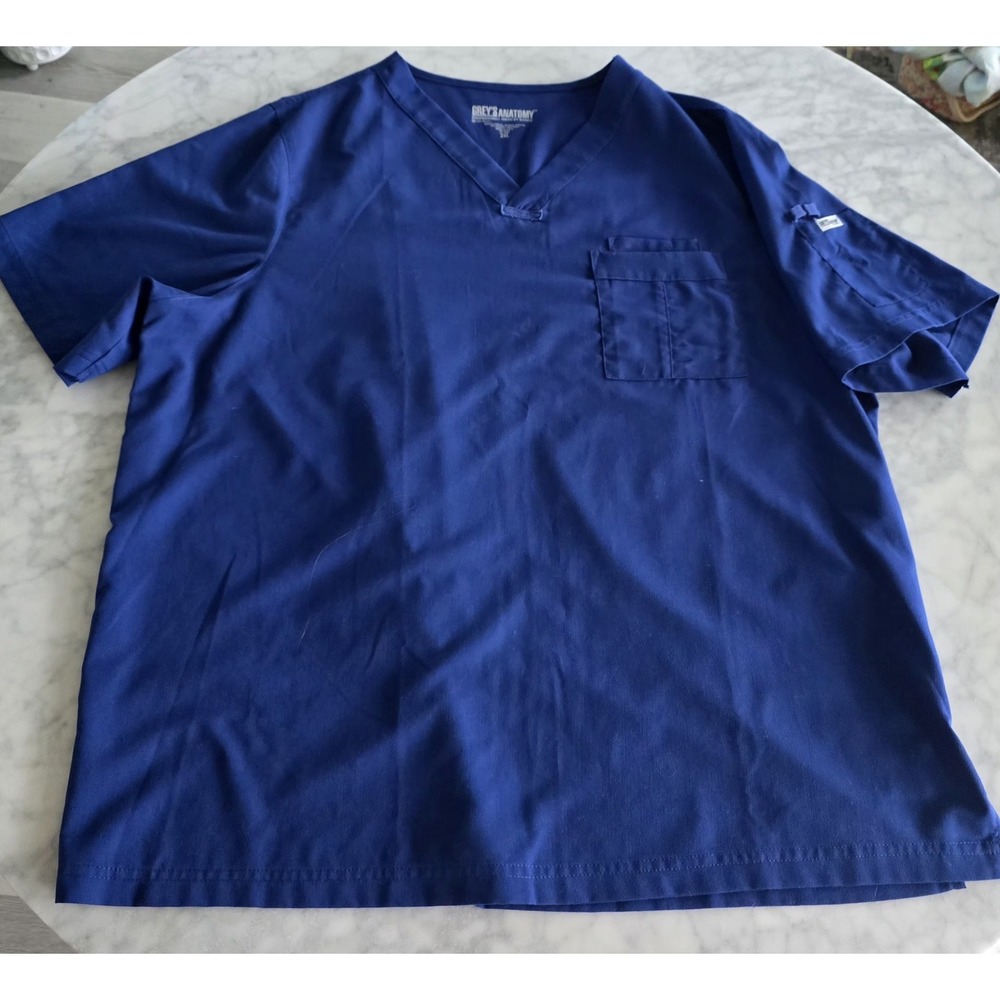 Gray's Anatomy Landau Scrub Top Men's Women's Blue Size 2XL